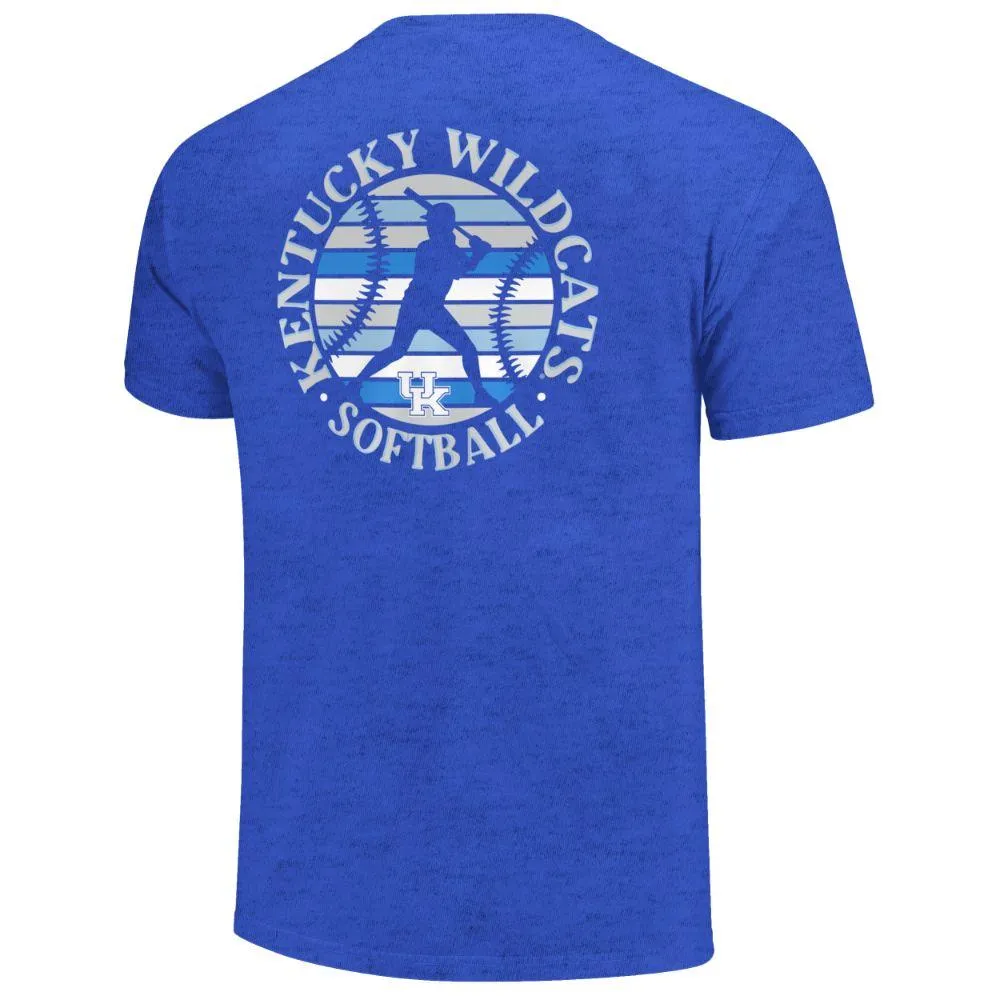 Cats | Kentucky Softball Rainbow Stripes Short Sleeve Soft Wash Tee Alumni Hall