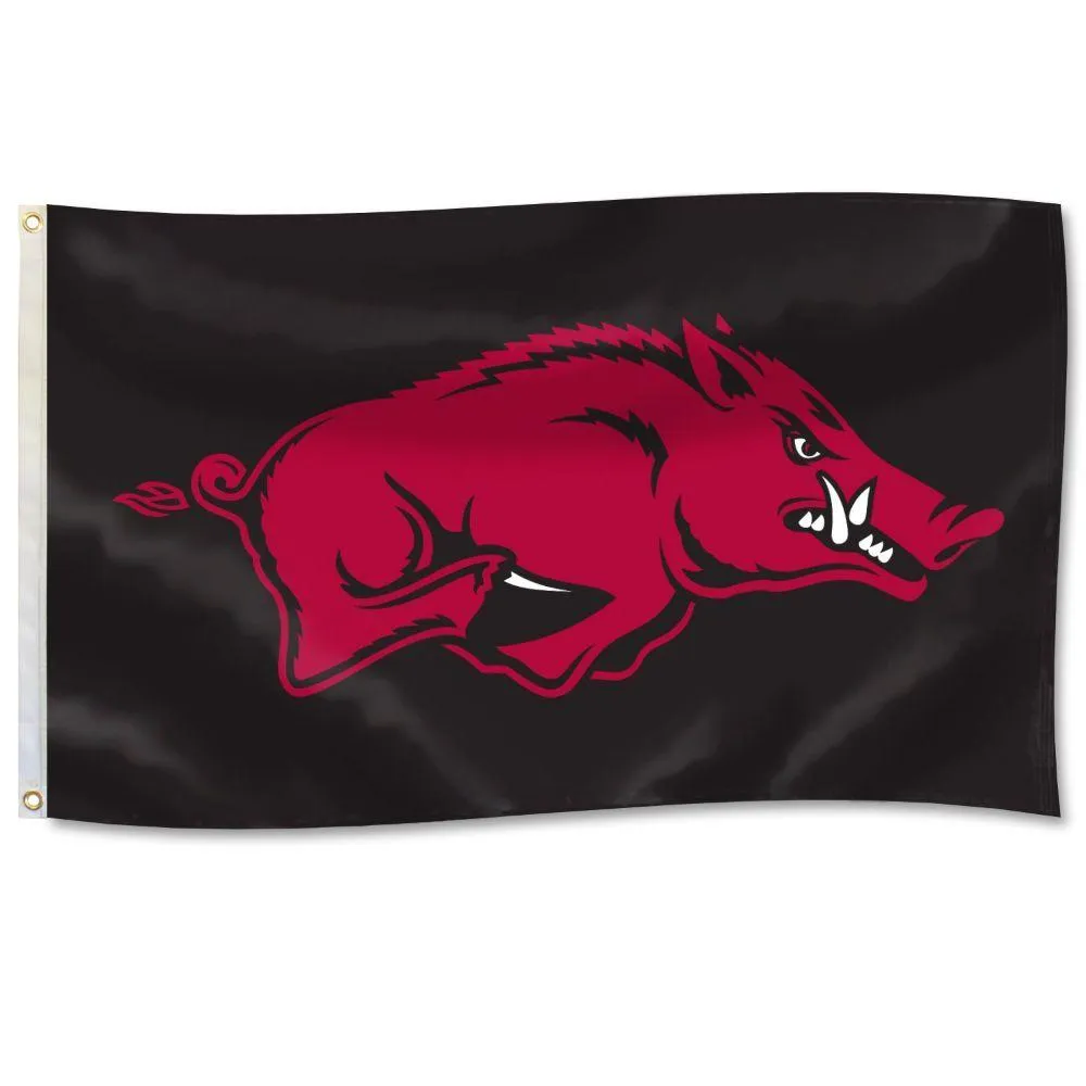 Razorbacks | Arkansas 3 ' X 5 ' Running Hog House Flag | Alumni Hall