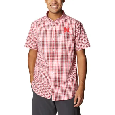 Huskers | Nebraska Columbia Rapid Rivers Short Sleeve Buttonup Shirt Alumni Hall