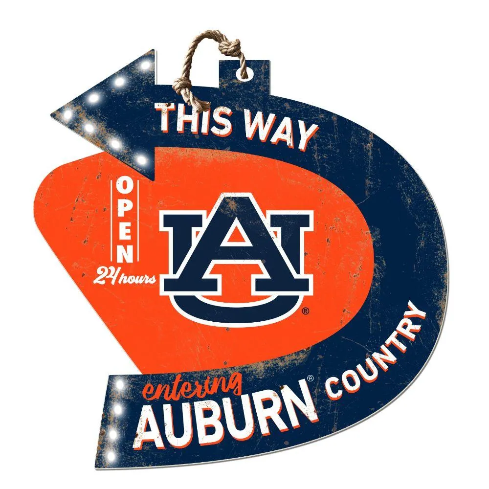  Aub | Auburn 19 X 19.5  Arrow Retro Sign | Alumni Hall