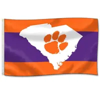  Clemson | Clemson 3 ' X 5 ' State/Paw Stripe House Flag | Alumni Hall