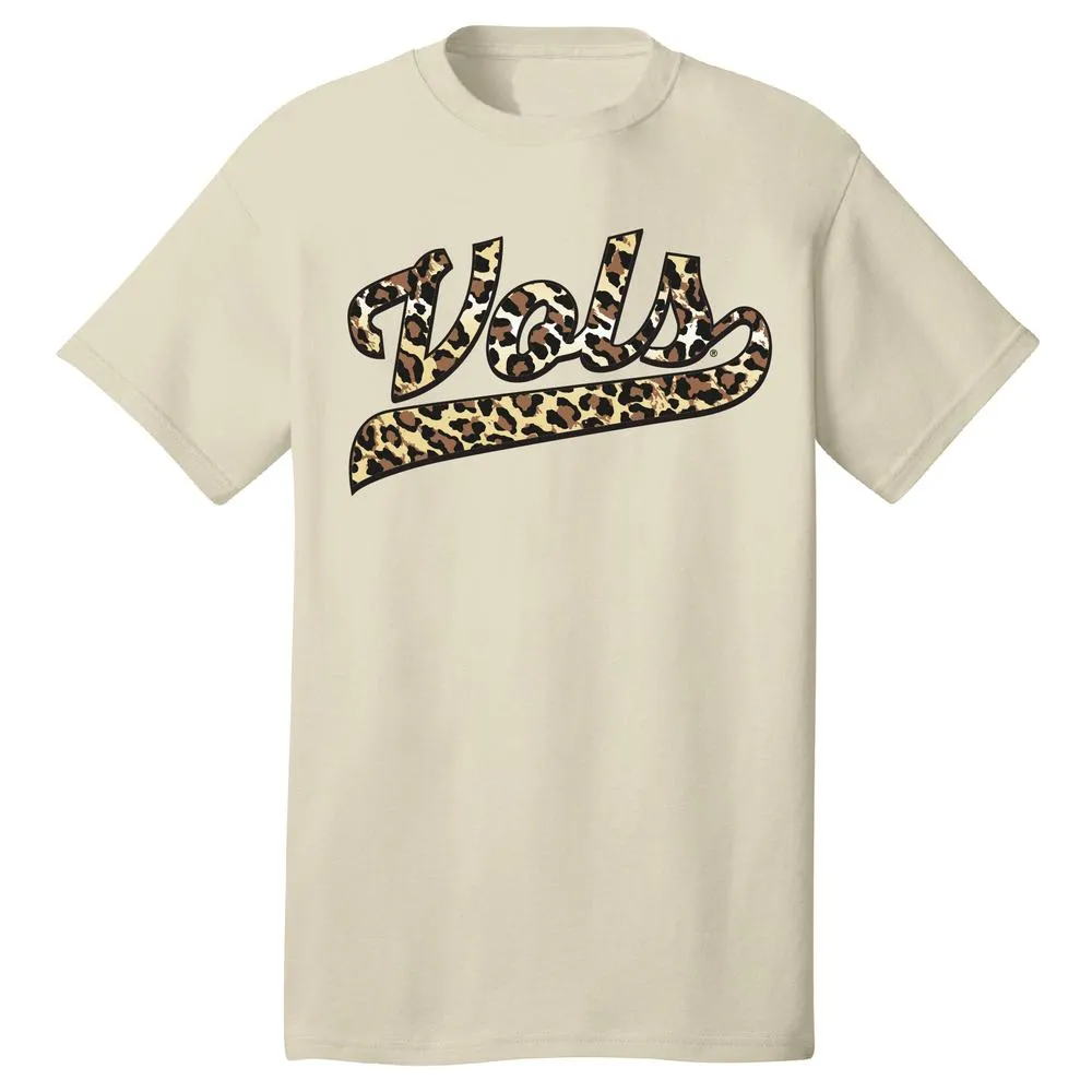 Vols | Tennessee Leopard Print Script Tee Alumni Hall