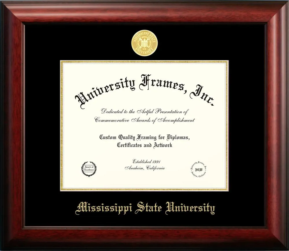  Bulldogs | Mississippi State University Satin Diploma Frame | Alumni Hall