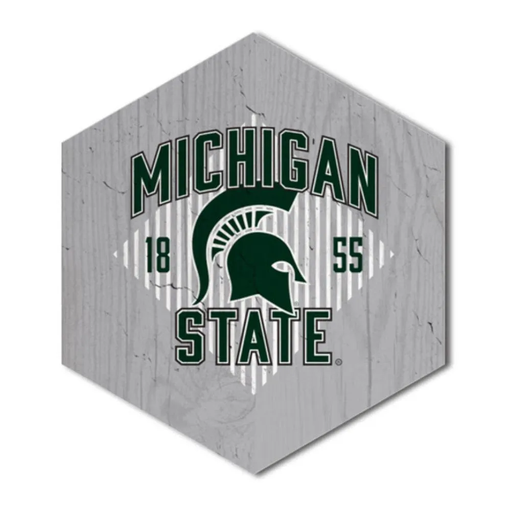  Spartans | Michigan State Hexagon Magnet | Alumni Hall