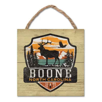  Ahs | Boone 7 ' Wood Plank Flint Badge Sign | Alumni Hall