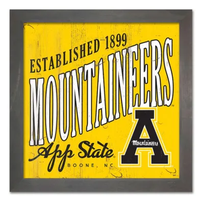  App | Appalachian State 12  Higher Level Wood Frame Art | Alumni Hall