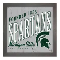  Spartans | Michigan State 12  Higher Level Wood Frame Art | Alumni Hall