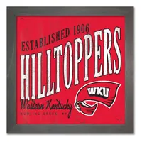  Wku | Western Kentucky 12  Higher Level Wood Frame Art | Alumni Hall