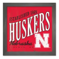  Huskers | Nebraska 12  Higher Level Wood Frame Art | Alumni Hall