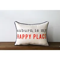  Aub | Auburn Is My Happy Place Pillow | Alumni Hall