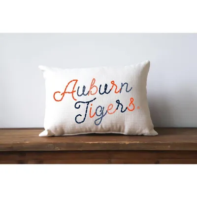  Aub | Auburn Tigers Stitch Script Pillow | Alumni Hall