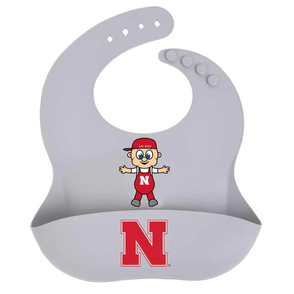 Nebraska Pascots Silicone Lil Red Bib