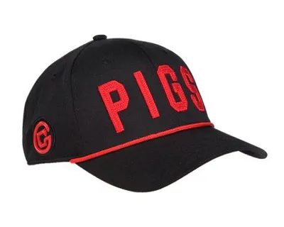  Ahs | Pigs Men's Black Snapback With Red Rope Hat | Alumni Hall