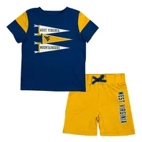 Wvu | West Virginia Colosseum Infant Herman Tee And Short Set Alumni Hall