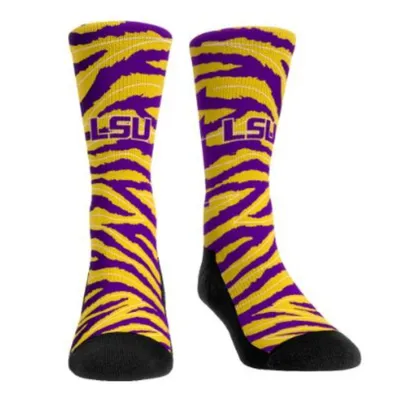 Lsu | Tiger Stripe Crew Sock Alumni Hall