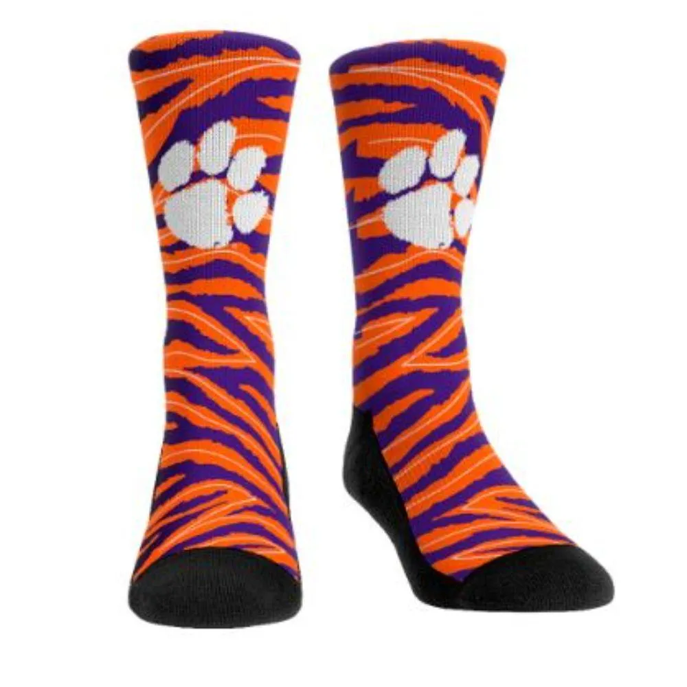 Clemson | Tiger Stripe Crew Sock Alumni Hall