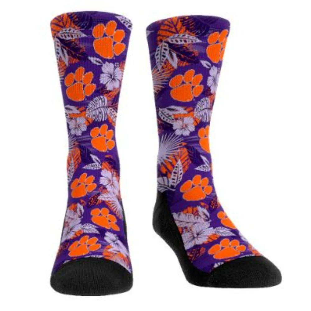 Alumni Hall Clemson, Clemson Floral Crew Sock, Alumni Hall