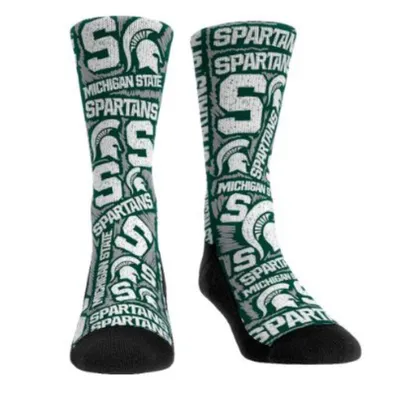 Spartans | Michigan State Logo Sketch Crew Sock Alumni Hall