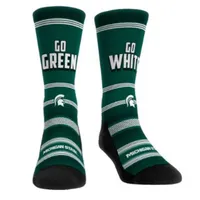 Spartans | Michigan State Go Green White Crew Sock Alumni Hall