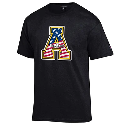 Appalachian State Champion Flag Fill Americana Tee