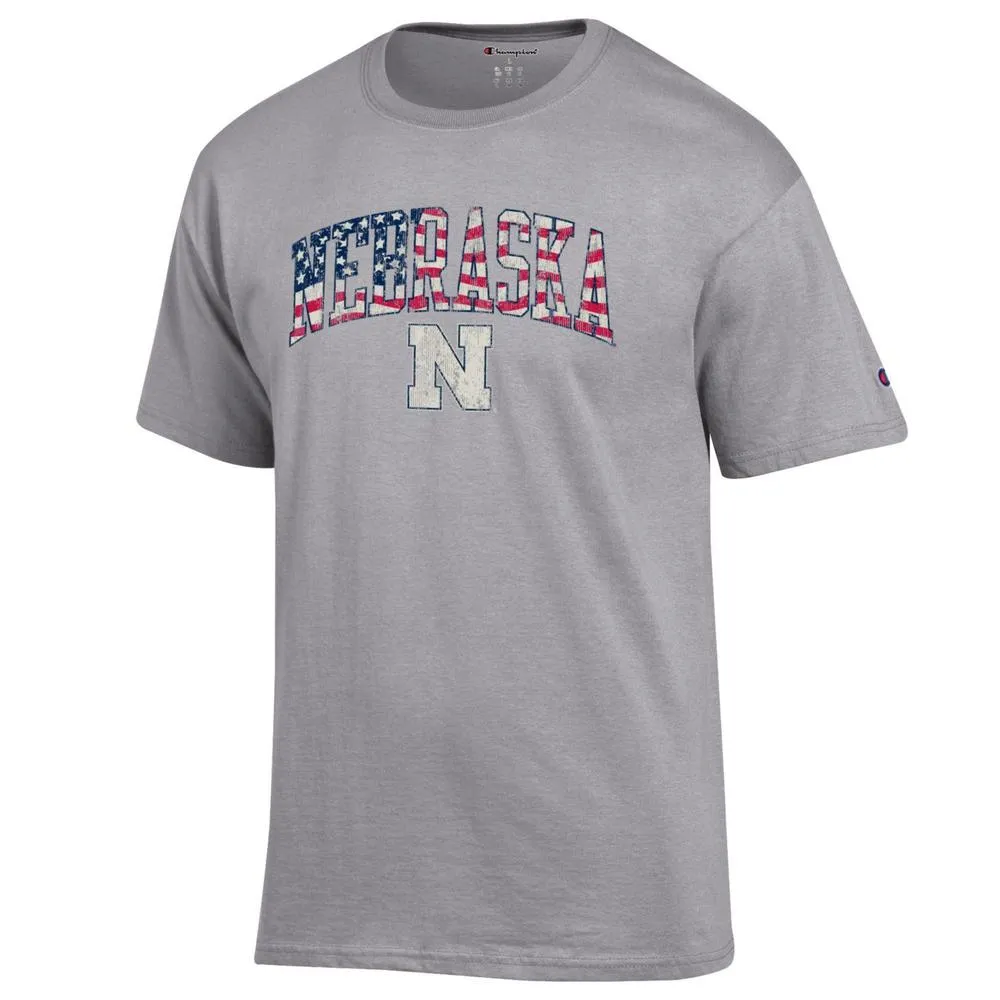 Huskers | Nebraska Champion Flag Fill Americana Arch Tee Alumni Hall