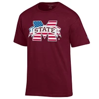 Mississippi State Champion Flag Fill Logo Americana Tee