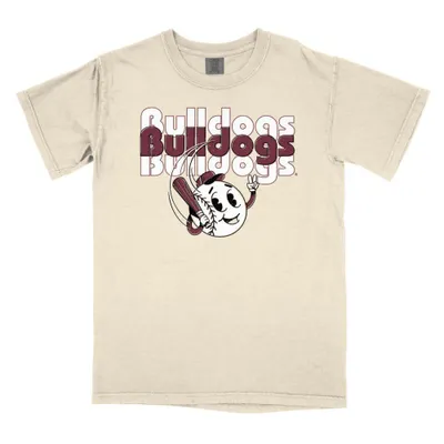 Bulldogs | Mississippi State Vintage Baseball Cartoon Short Sleeve Tee Alumni Hall