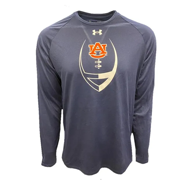 Women's Under Armour Navy Auburn Tigers Vault Cropped Long Sleeve