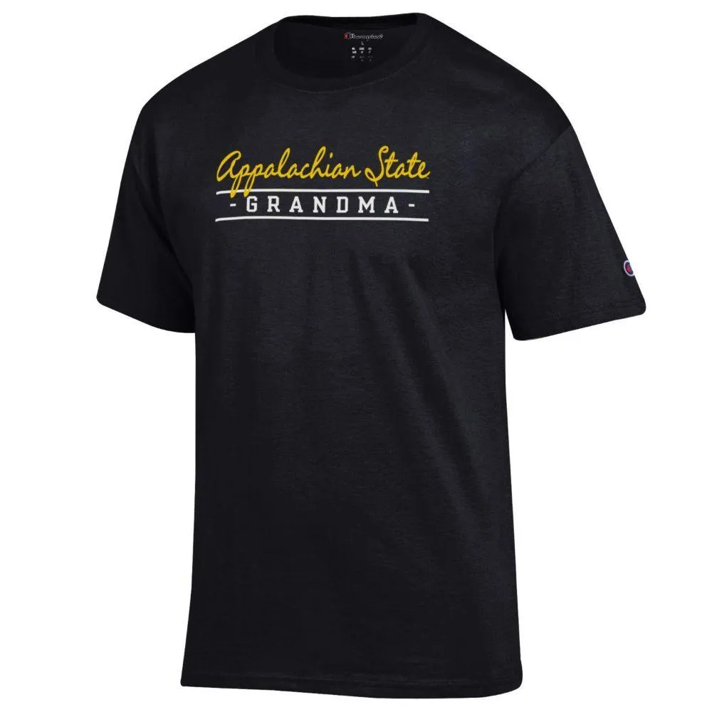 App | Appalachian State Champion Script Bar Grandma Short Sleeve Tee Alumni Hall