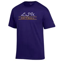 Lsu | Champion Script Bar Softball Short Sleeve Tee Alumni Hall