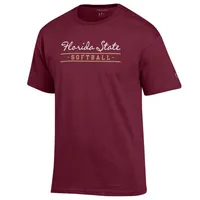 Fsu | Florida State Champion Script Bar Softball Short Sleeve Tee Alumni Hall