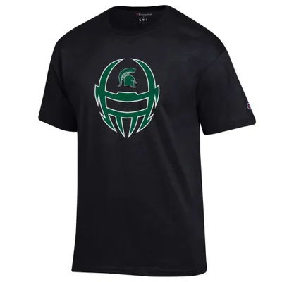 Spartans | Michigan State Champion Helmet Silhouette Short Sleeve Tee Alumni Hall