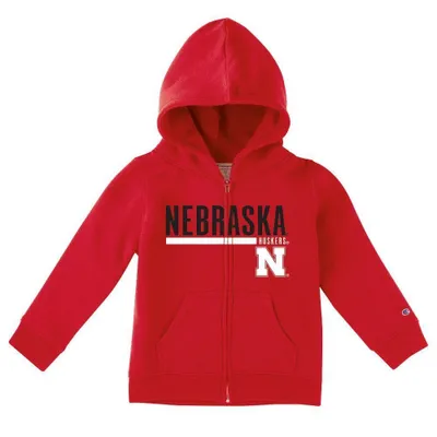 Huskers | Nebraska Champion Toddler Full Zip Fleece Hoodie Alumni Hall