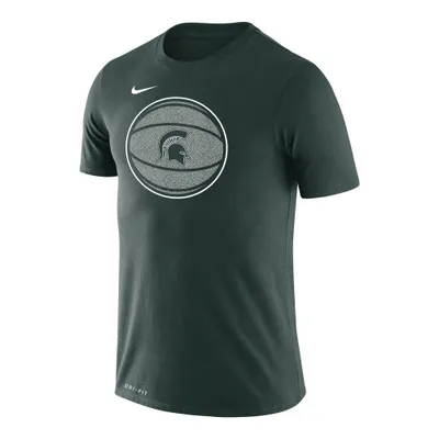 Spartans | Michigan State Nike Drifit Legend Basketball Logo Short Sleeve Tee Alumni Hall