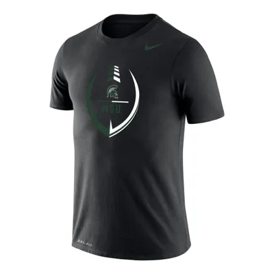 Spartans | Michigan State Nike Drifit Football Element With Logo Short Sleeve Tee Alumni Hall