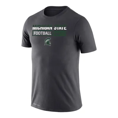 Spartans | Michigan State Nike Drifit Football Split Color Short Sleeve Tee Alumni Hall