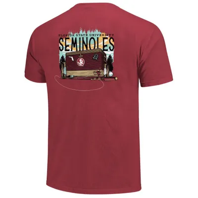 Fsu | Florida State Cooler Fishing Scene Short Sleeve Comfort Colors Tee Alumni Hall