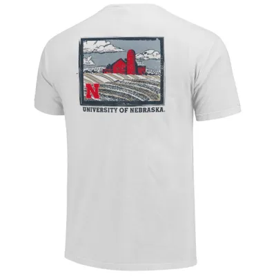 Huskers | Nebraska Farmland Stripes Short Sleeve Comfort Colors Tee Alumni Hall