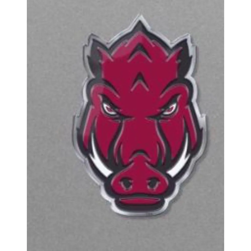 Arkansas Embossed Front Facing Hog Emblem