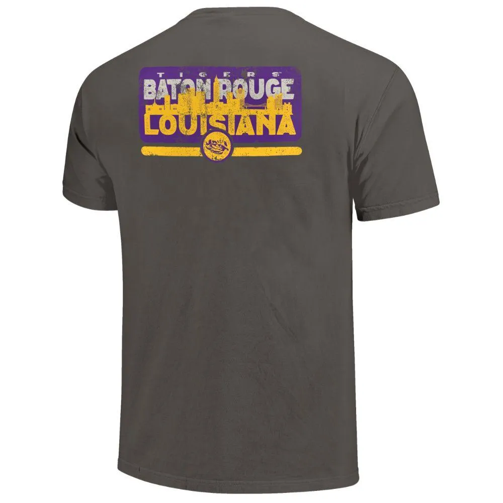 Lsu | State City Skyline Comfort Colors Short Sleeve Tee Alumni Hall