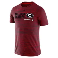 Dawgs | Georgia Nike Drifit Legend Velocity Baseball Short Sleeve Tee Alumni Hall