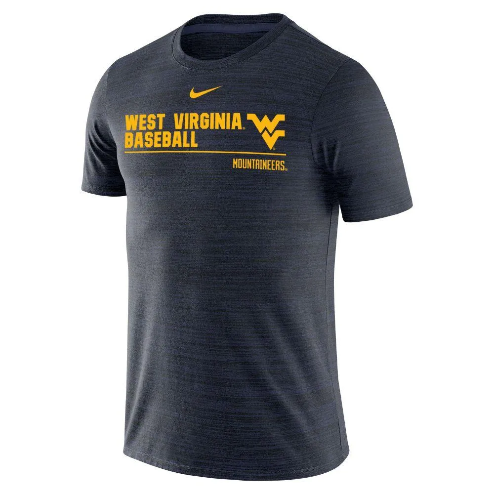 Wvu | West Virginia Nike Drifit Legend Velocity Baseball Short Sleeve Tee Alumni Hall