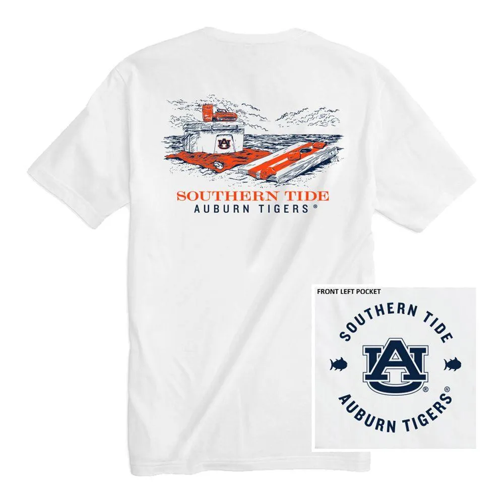 Aub | Auburn Southern Tide Beach Cornhole Tee Alumni Hall