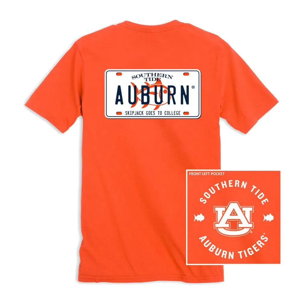 Aub | Auburn Southern Tide License Plate Tee Alumni Hall