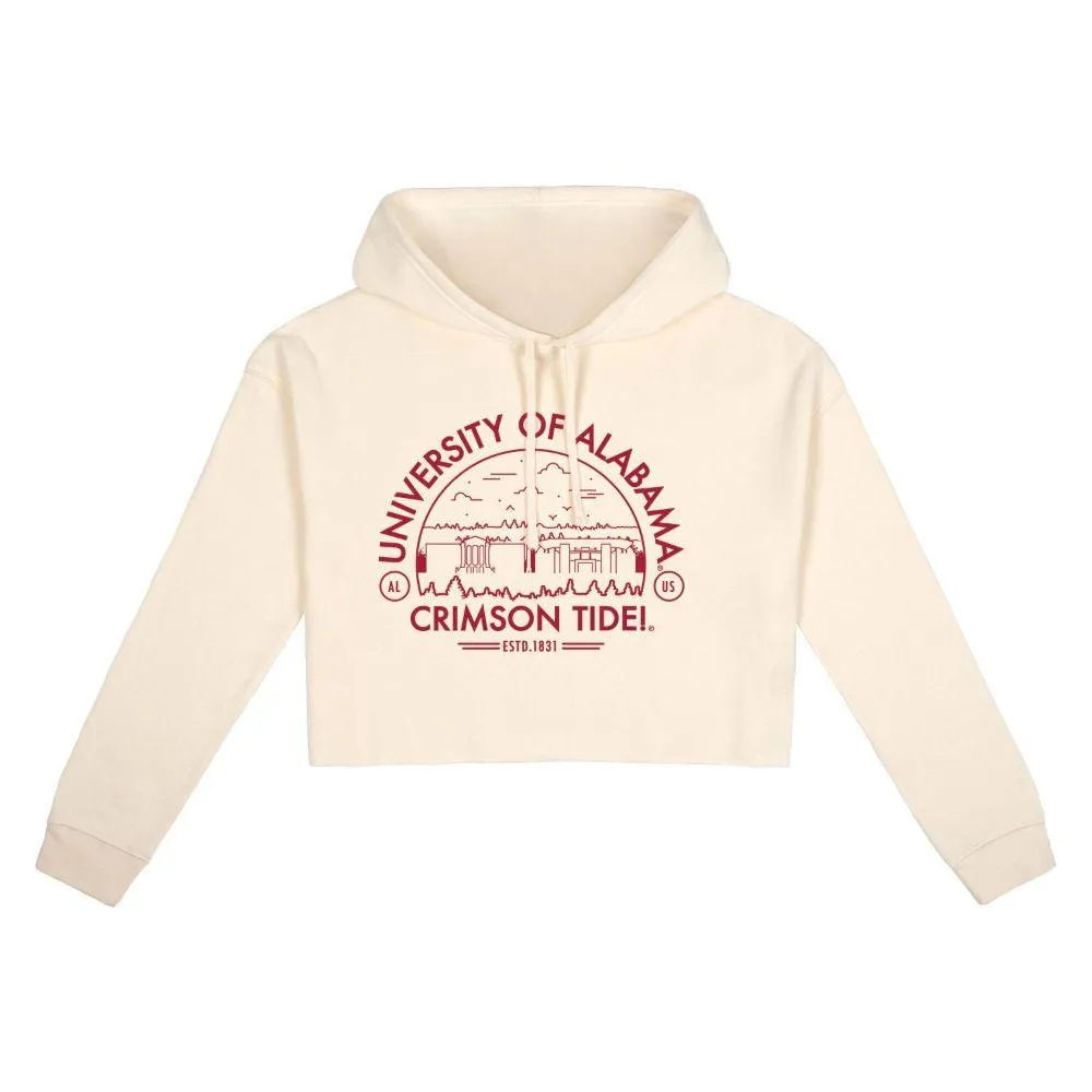 Bama | Alabama Uscape Women's Voyager Cropped Hoodie Alumni Hall