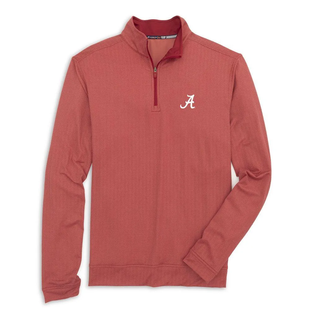 Bama | Alabama Southern Tide Cruiser Edgecrest Print Performance 1/4 Zip Pullover Alumni Hall