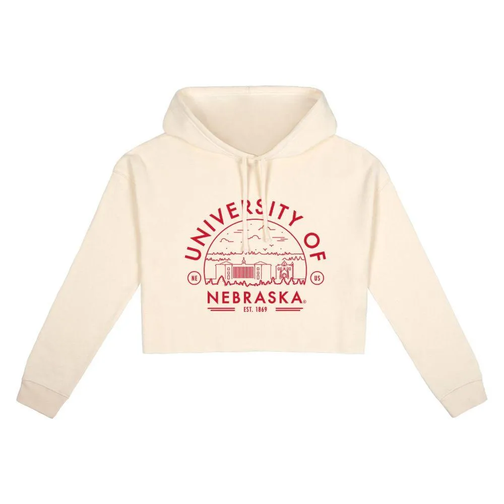 Huskers | Nebraska Uscape Women's Voyager Cropped Hoodie Alumni Hall