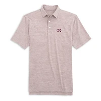 Mississippi State Southern Tide Driver Space Dye Performance Polo