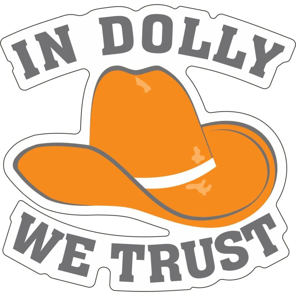  Ahs | 4 Inch In Dolly We Trust Cowboy Hat Decal | Alumni Hall