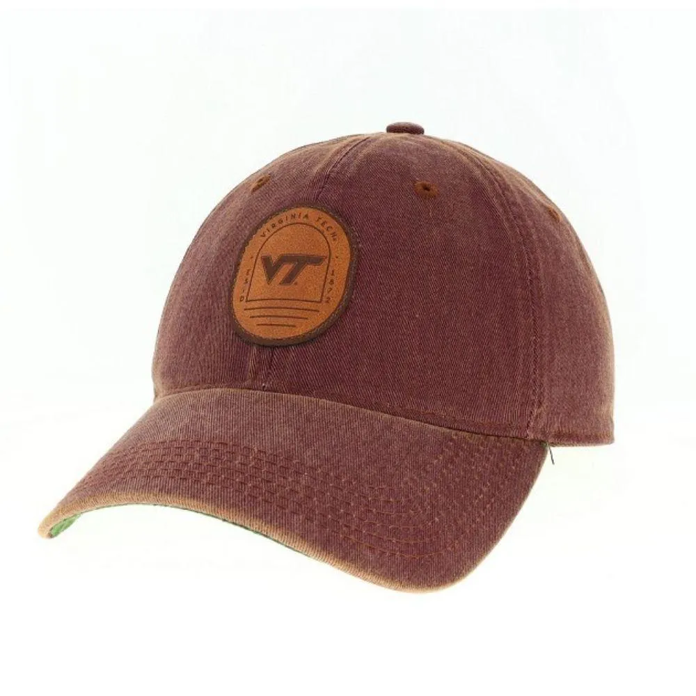  Hokies | Virginia Tech Legacy Leather Patch Adjustable Hat | Alumni Hall